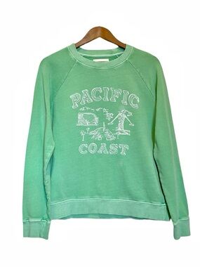 Lucky Brand Pacific Coast Sweatshirt Green Ash Crew Neck Long Sleeve 7W72947
